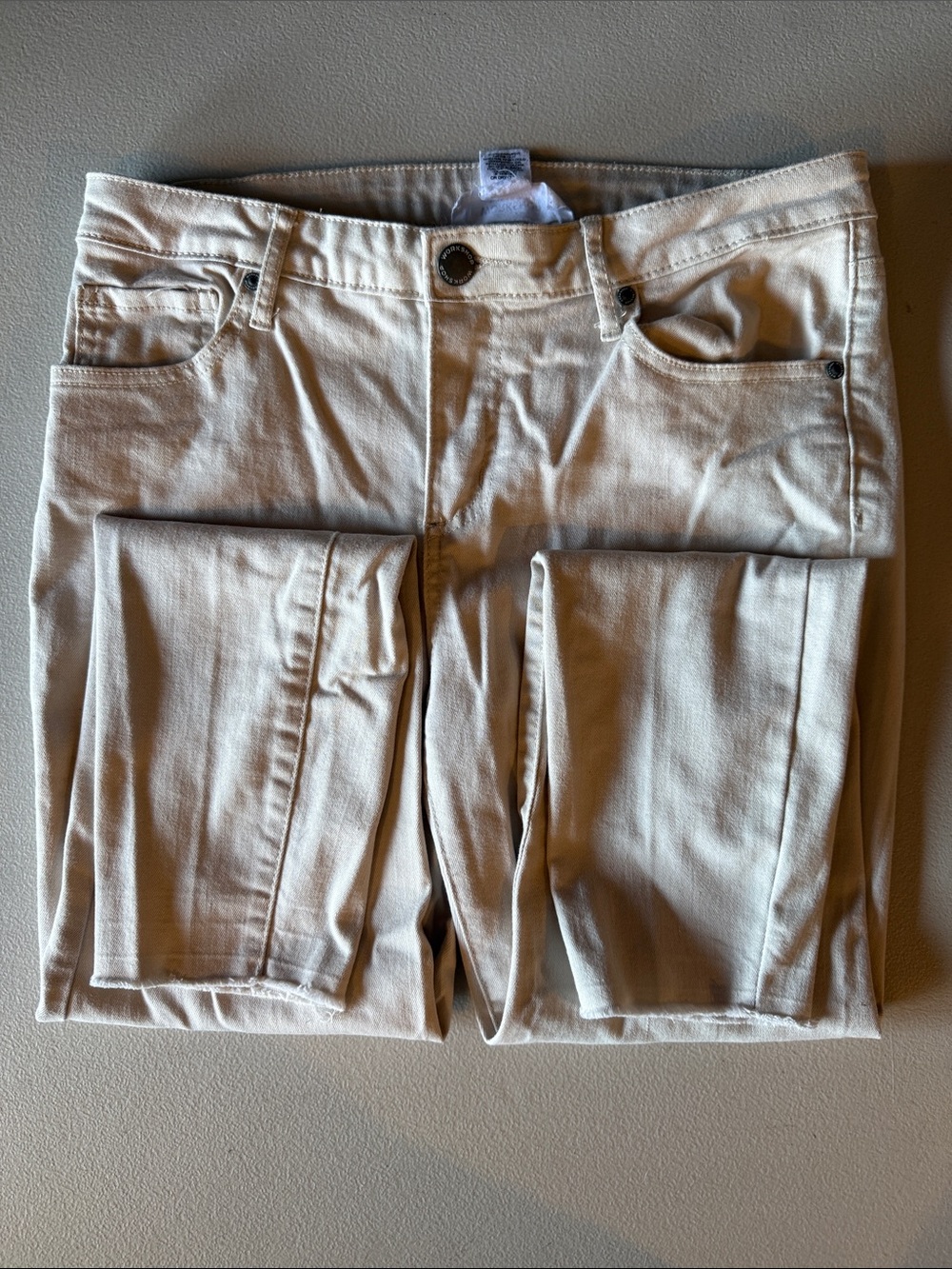 Workshop Republic Clothes Light Beige Taper Leg stretch Jeans Size 8